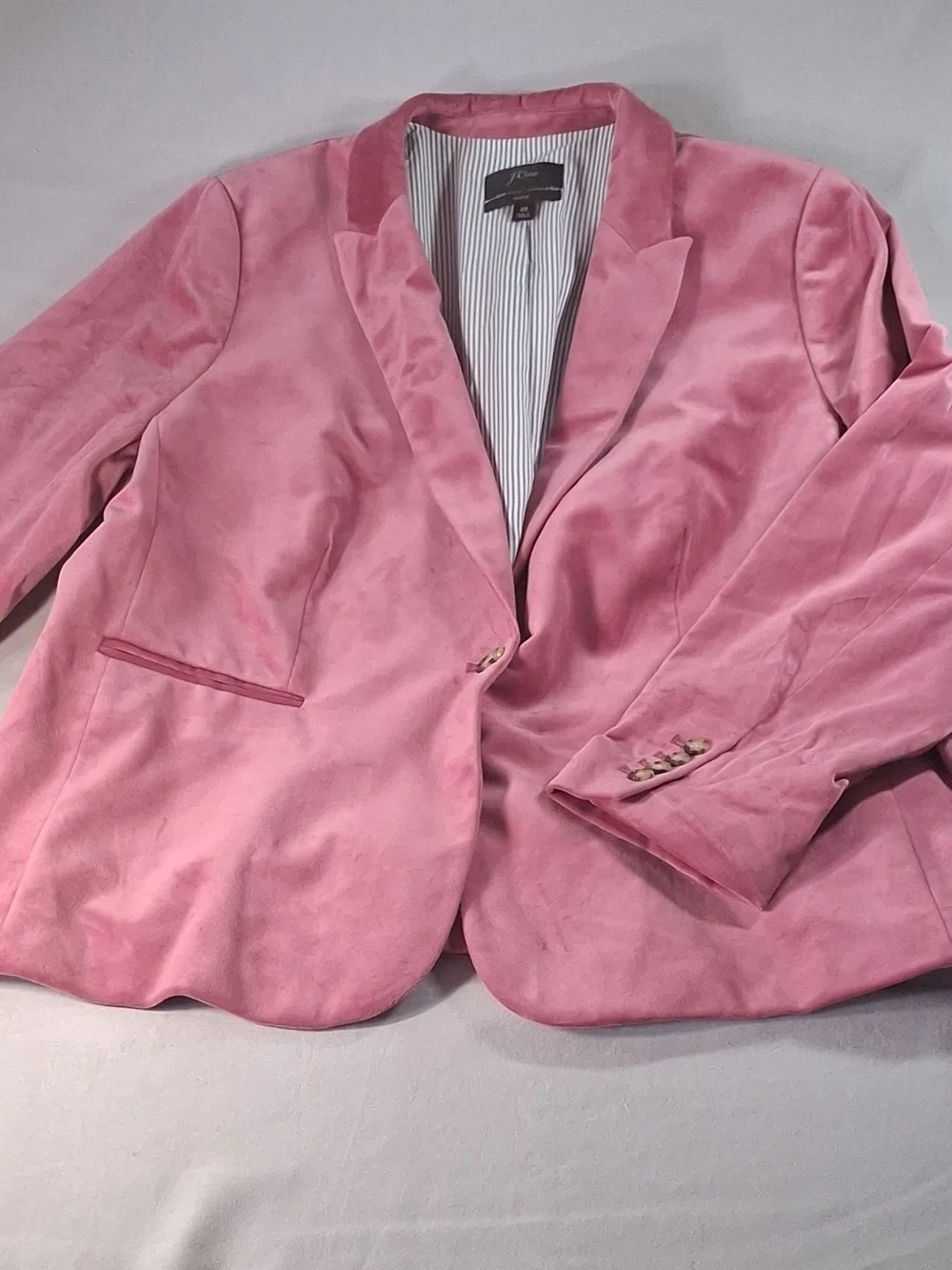 J.Crew Parke Blazer in Cotton Velvet Pink 